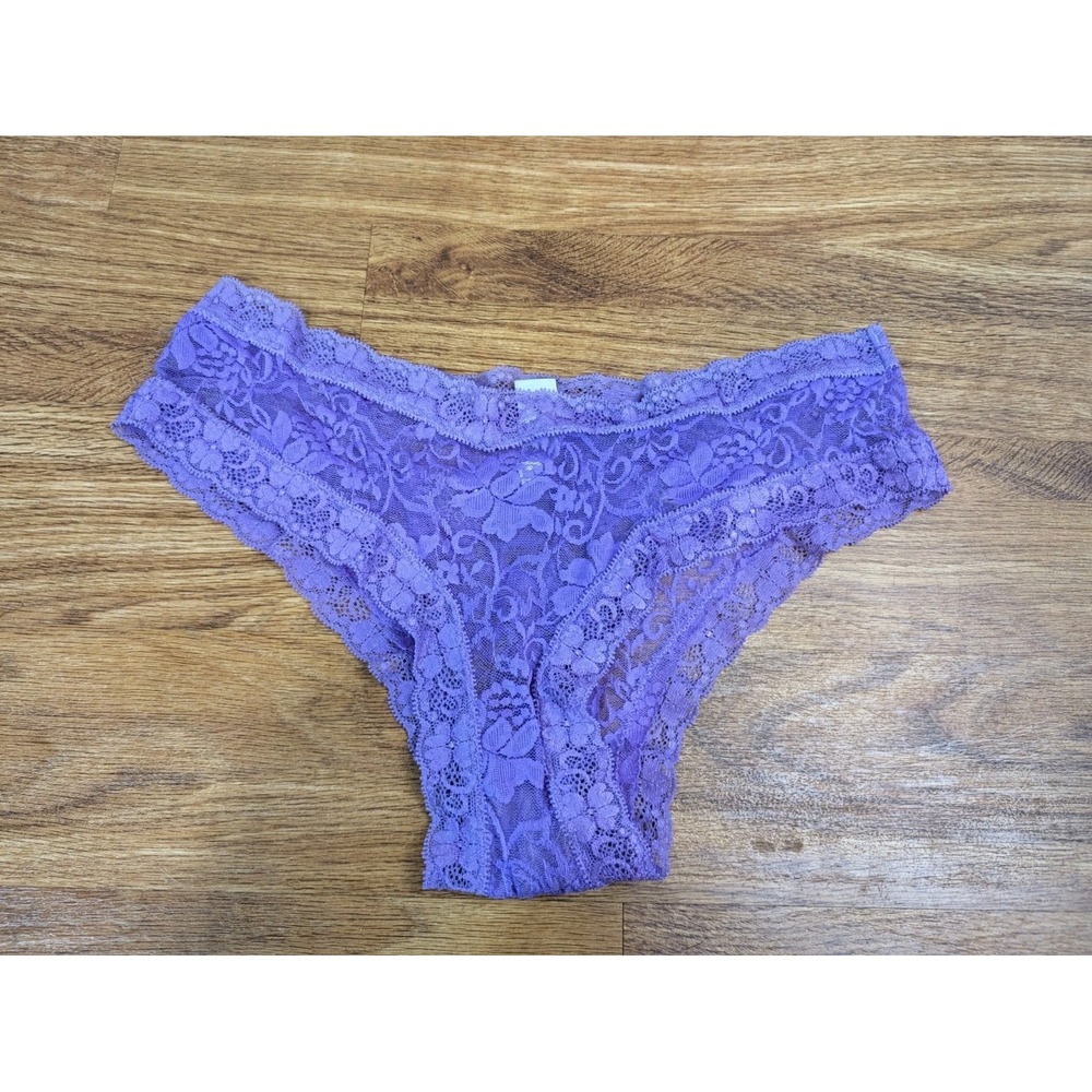 Vintage Fredericks Of Hollywood Purple Lace Panties Size Large